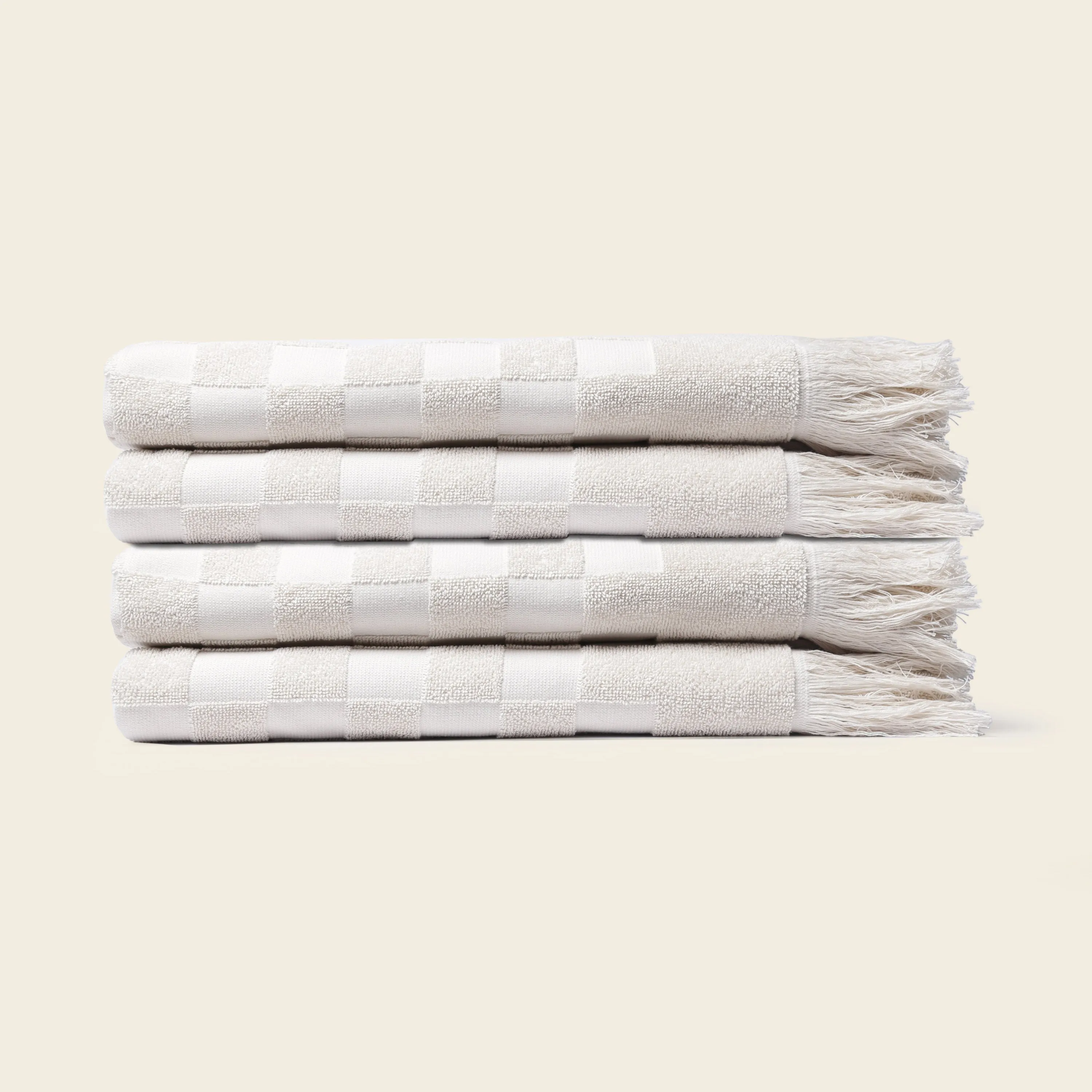 Organic Checkered Bath Towel