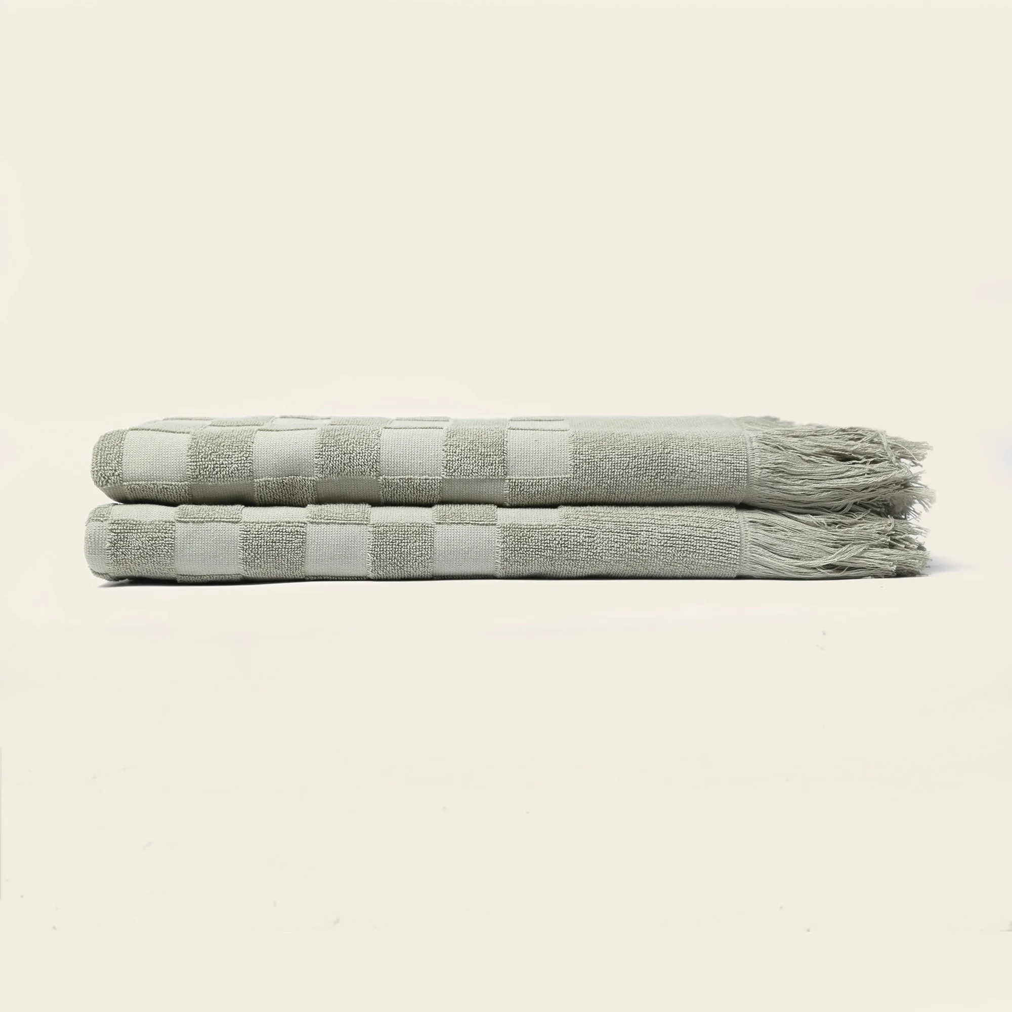 Organic Checkered Bath Towel