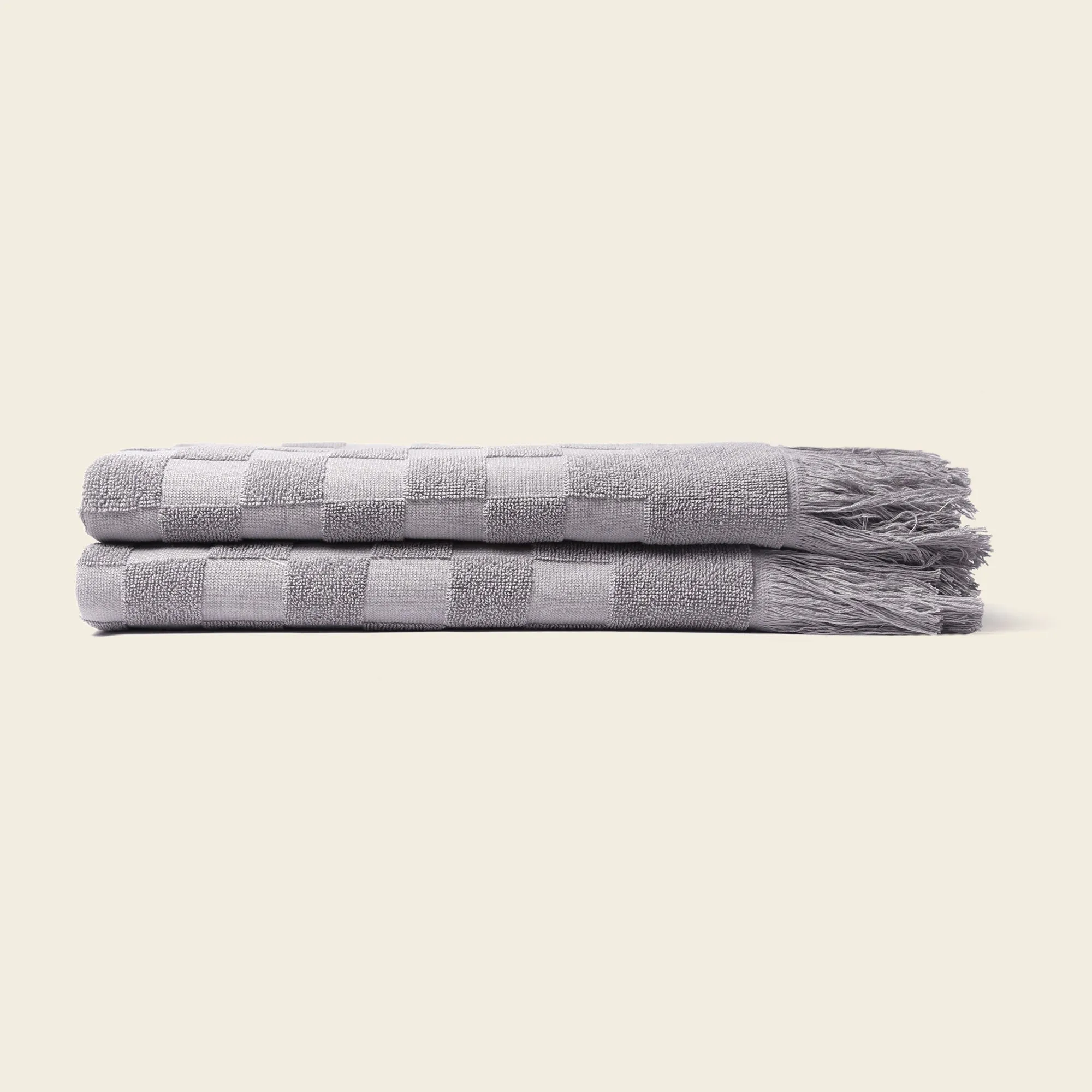 Organic Checkered Bath Towel