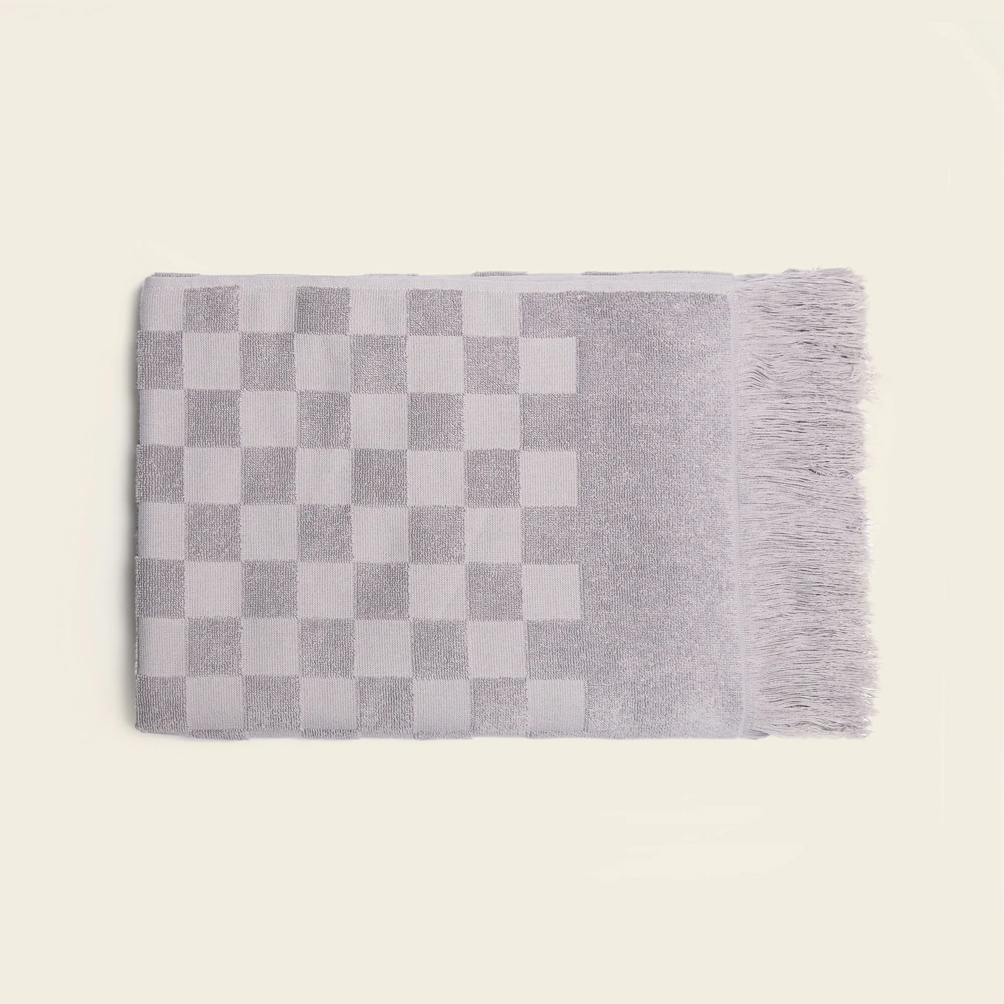 Organic Checkered Bath Towel