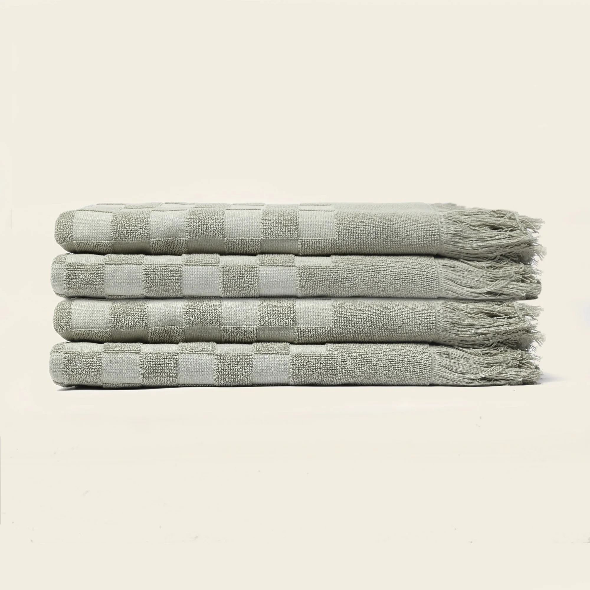 Organic Checkered Bath Towel