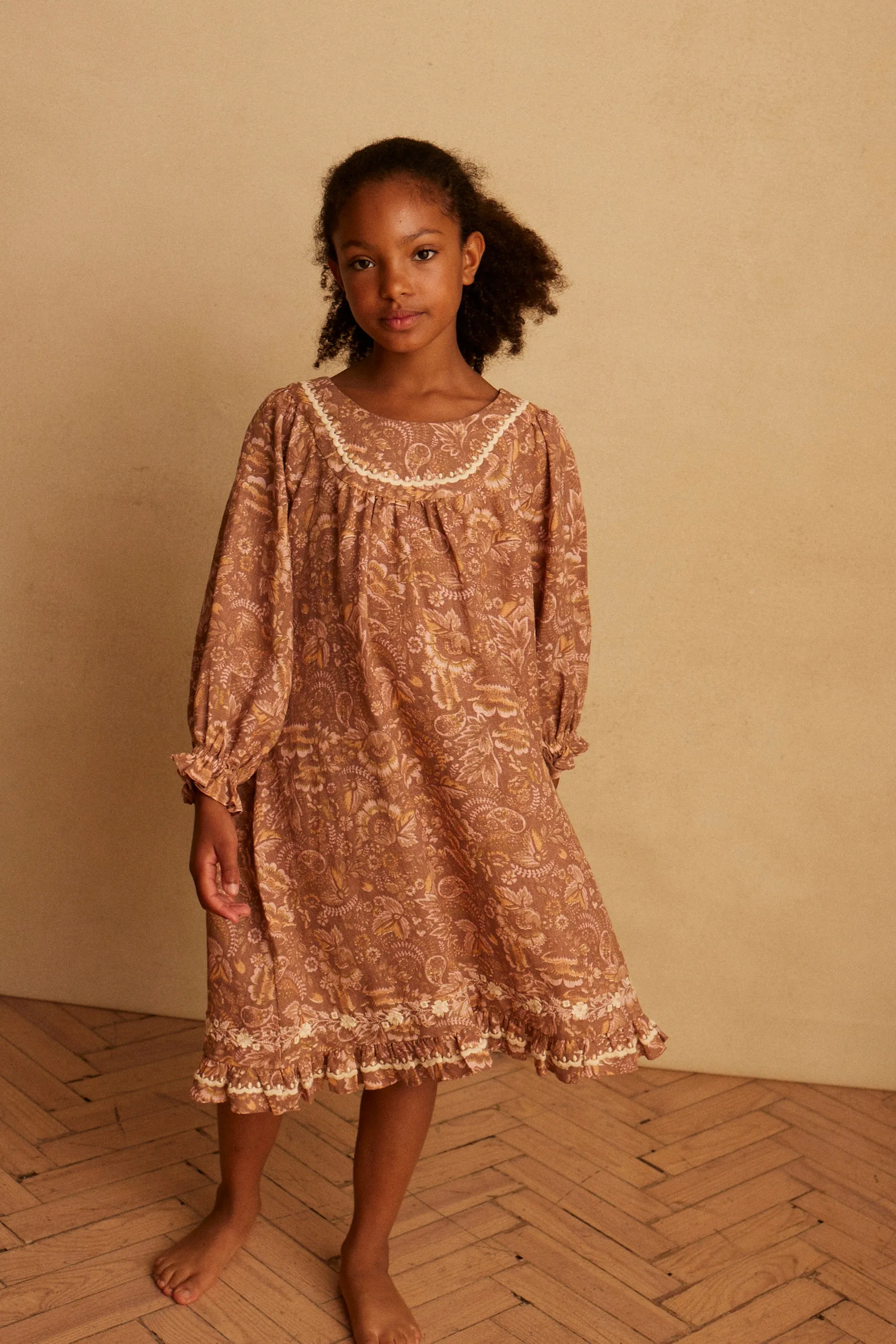 (OUTLET) Tess Nightdress - Woodland Floral Hazel