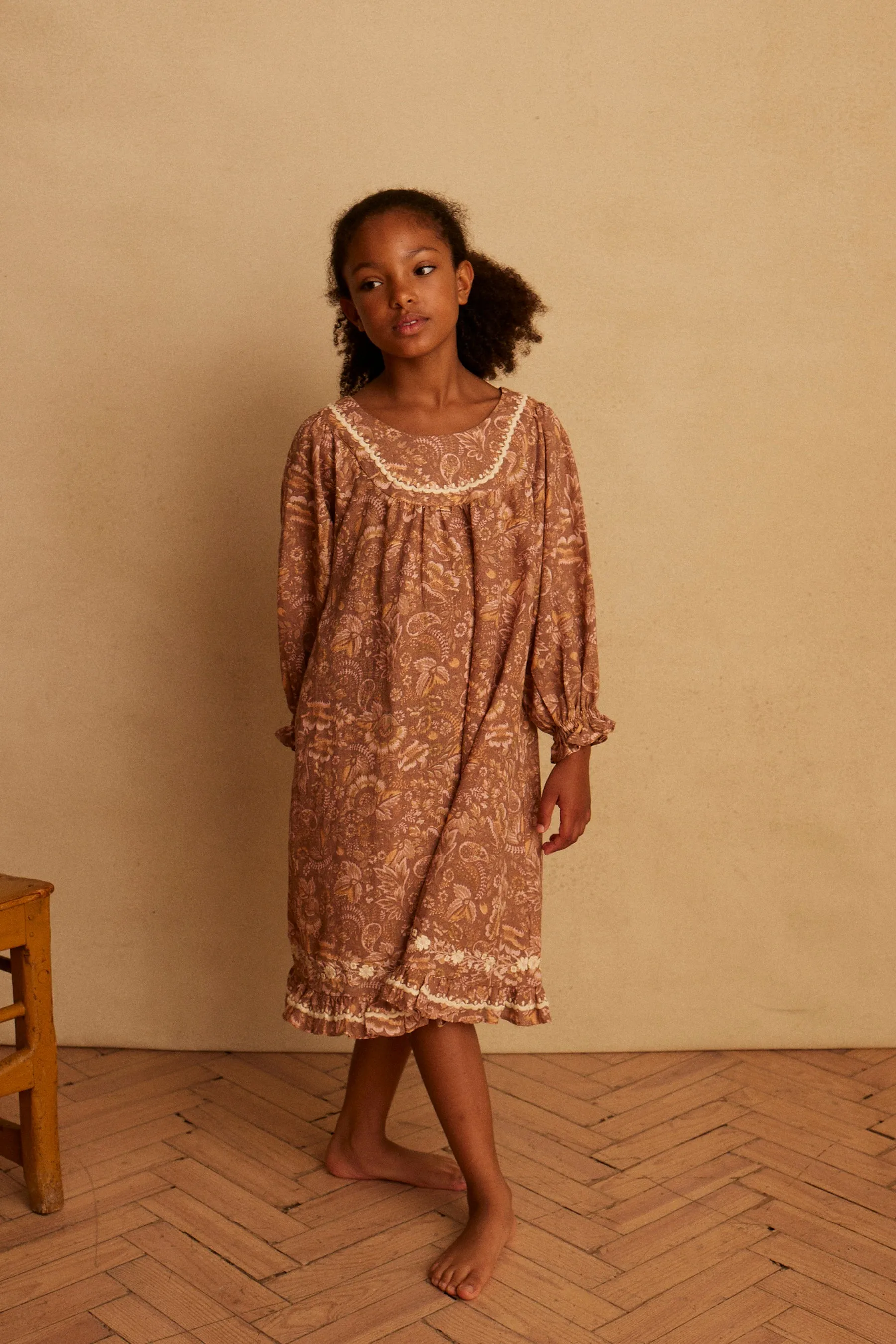 (OUTLET) Tess Nightdress - Woodland Floral Hazel