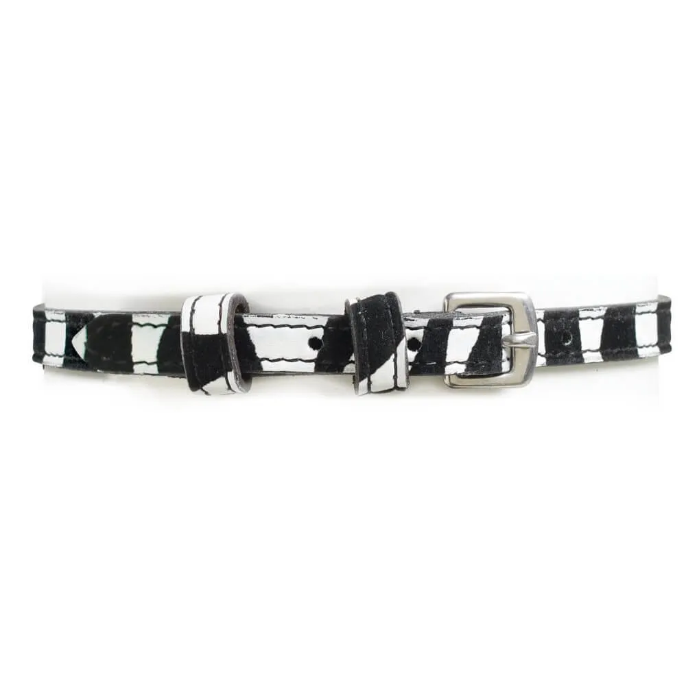 Ovation Fun Spur Strap, Zebra 3/8"x19"