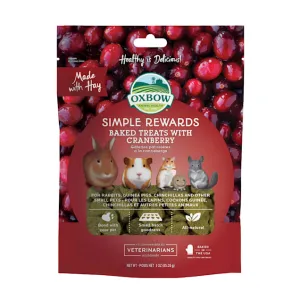 Oxbow Simple Reward Baked Treat Cranberry
