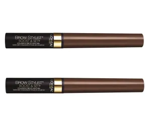 Pack of 2 L'Oreal Paris Brow Stylist Boost and Set Volumizing Brow Mascara, Dark Brunette 490