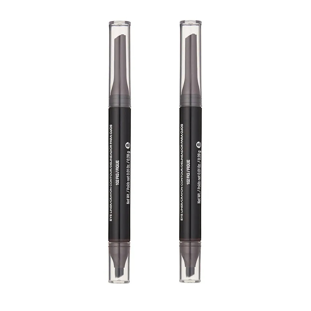 Pack of 2 Revlon Colorstay 2 in 1 Angled Kajal Eyeliner, Fig 102 (Waterproof)