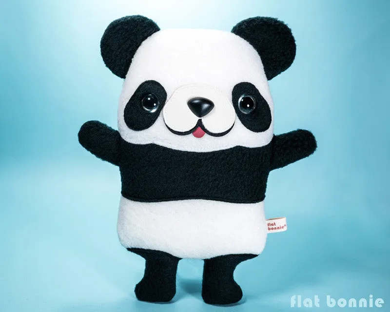 Panda plush doll - Handmade stuffed animal toy