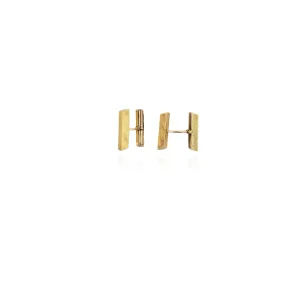 Parallelogram Wave Patterned Cuff Link (18K)