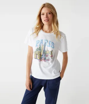 Paris Graphic Tee in White