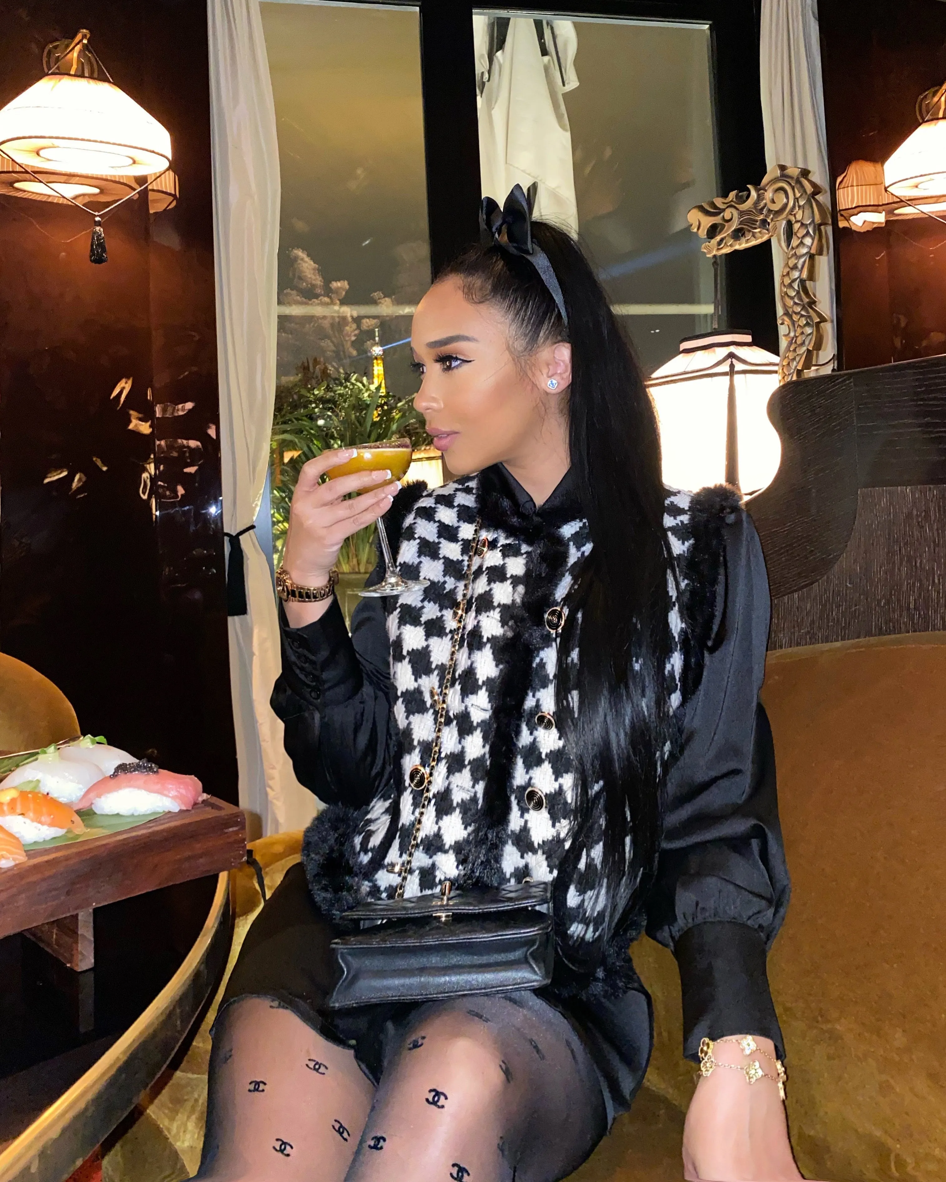 Paris Houndstooth Look
