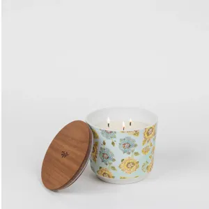 Patterned 3 Wick Candle - Bella Freesia