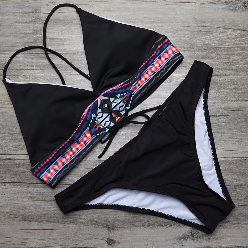 Patterned Bikini Set