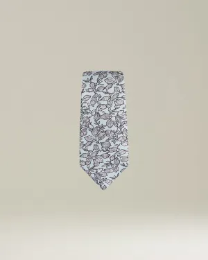 PATTERNED SILK TIE
