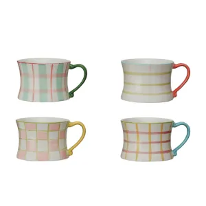 Patterned Stoneware Mug