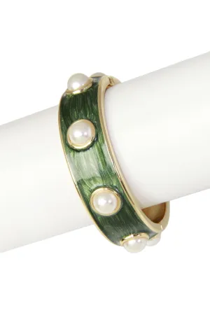 Pearl Embellished Bangle Brace