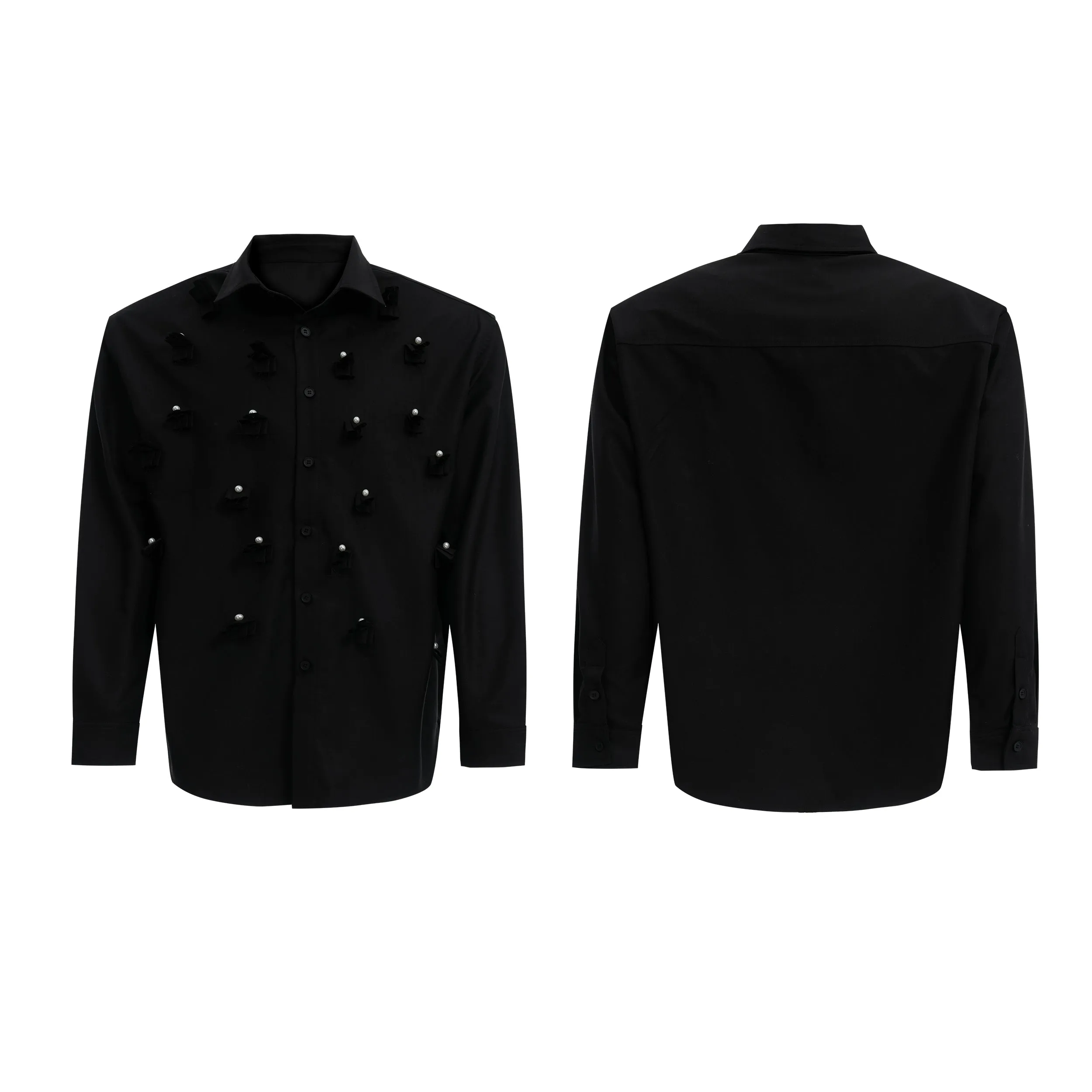 Pearl Embellished Cardigan Shirt