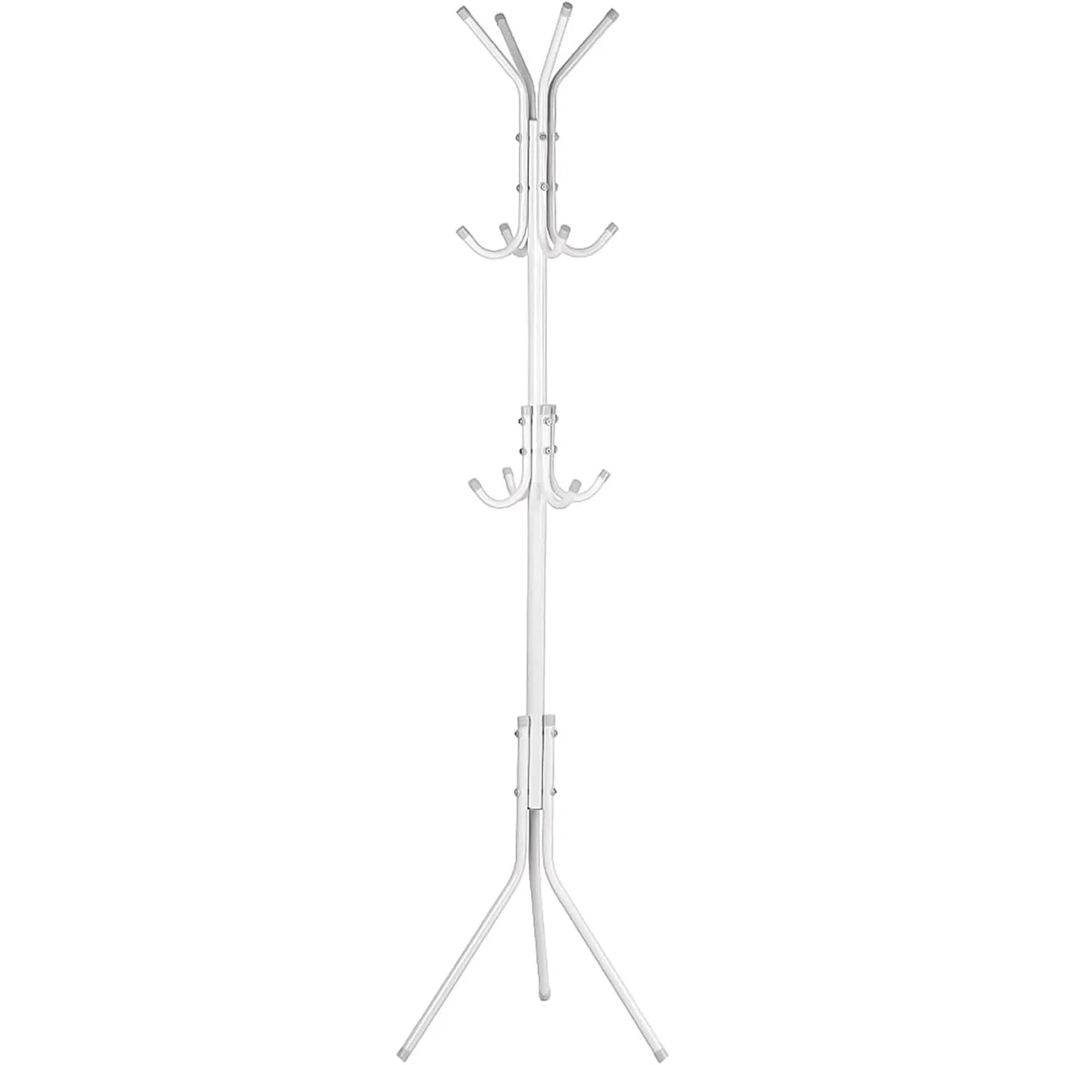 Peng General Coat Rack, Peng General Standing Entryway Coat Rack, Metal Coat Hat Rack Tree Stand Hanger Organizer for Jacket, Purse, Scarf Rack, Umbrella (White)