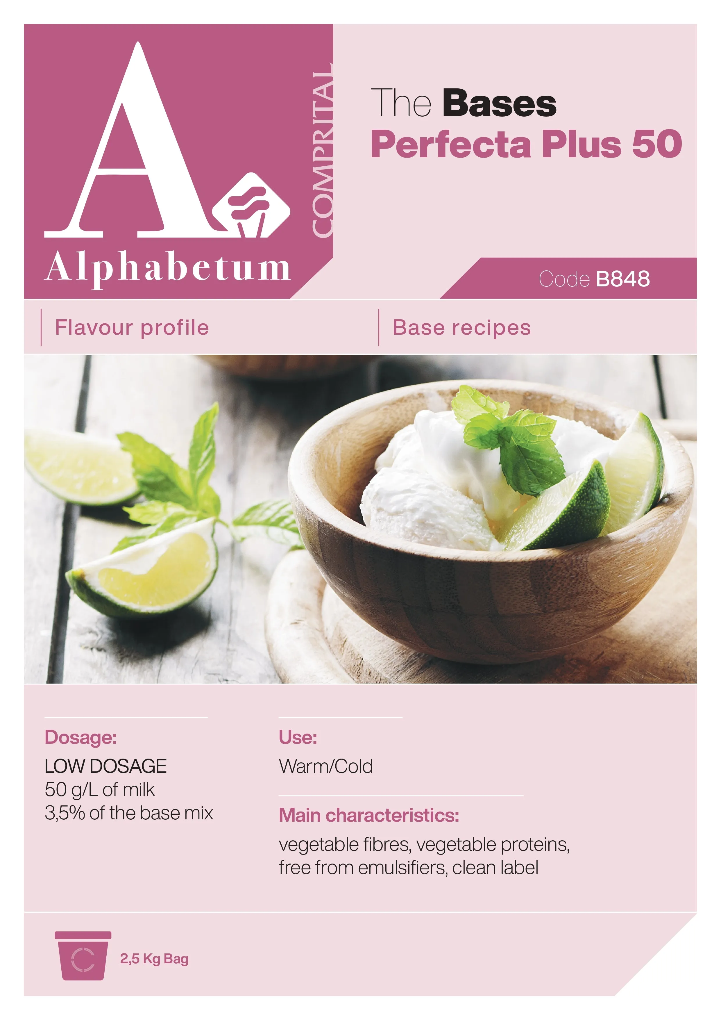 Perfecta Plus 50 - Fruit Base - Case = 4 x 2.5 kg Bags