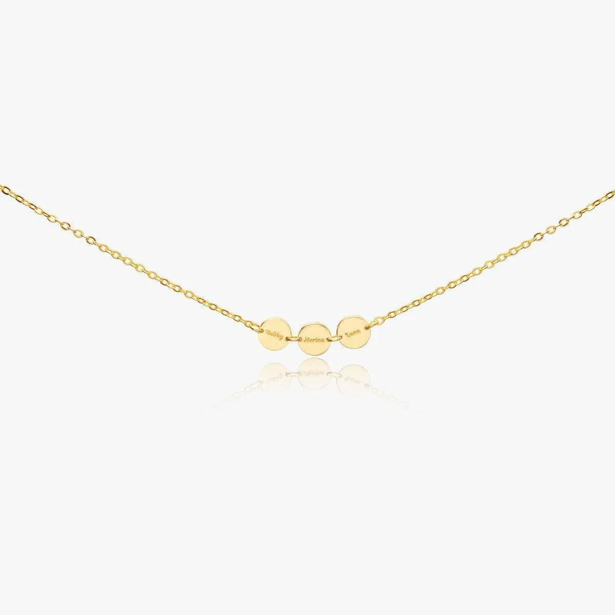 Personalized Tiny Disc Chain Choker