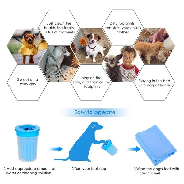 Pet Cats Dogs Foot Clean Cup
