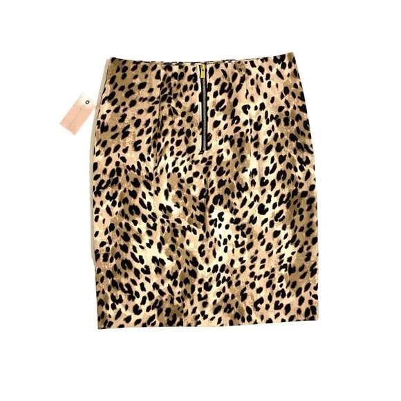 Philosophy Animal Print Pencil Skirt Above Knee Fitted SZ 8 NWT