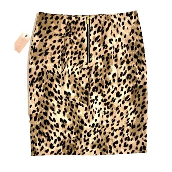 Philosophy Animal Print Pencil Skirt Above Knee Fitted SZ 8 NWT