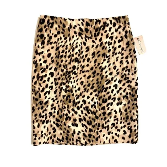 Philosophy Animal Print Pencil Skirt Above Knee Fitted SZ 8 NWT