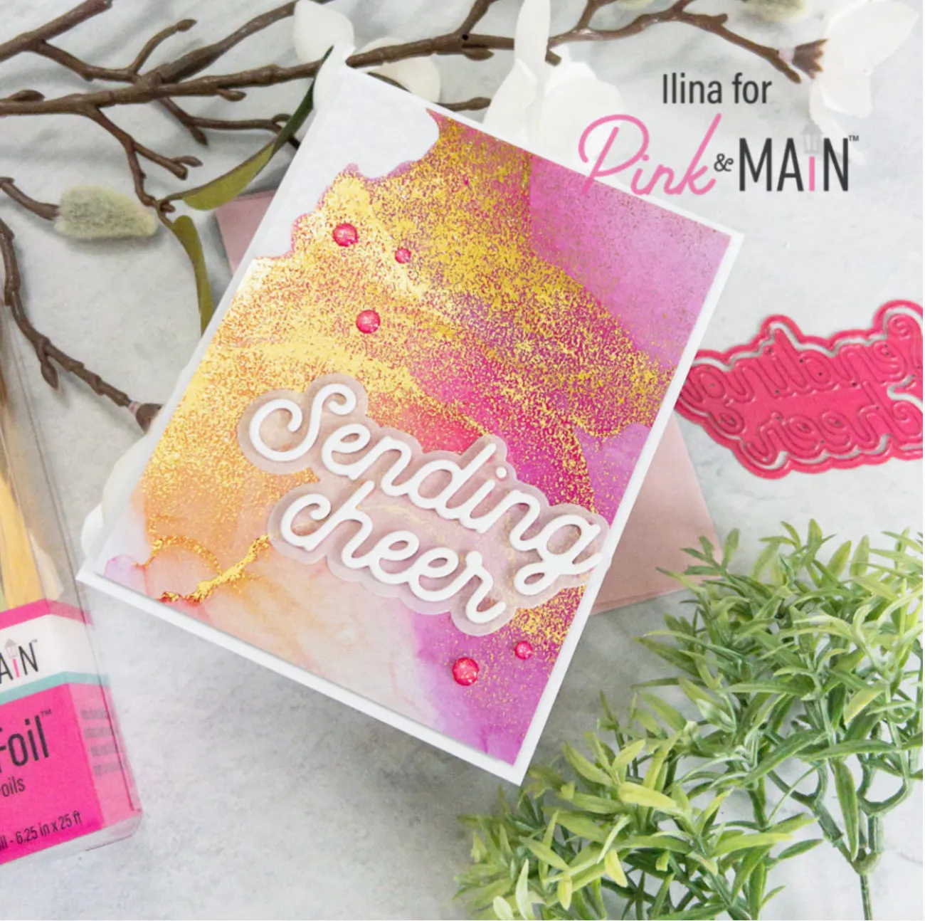 Pink & Main Simple Greetings Dies {F206}