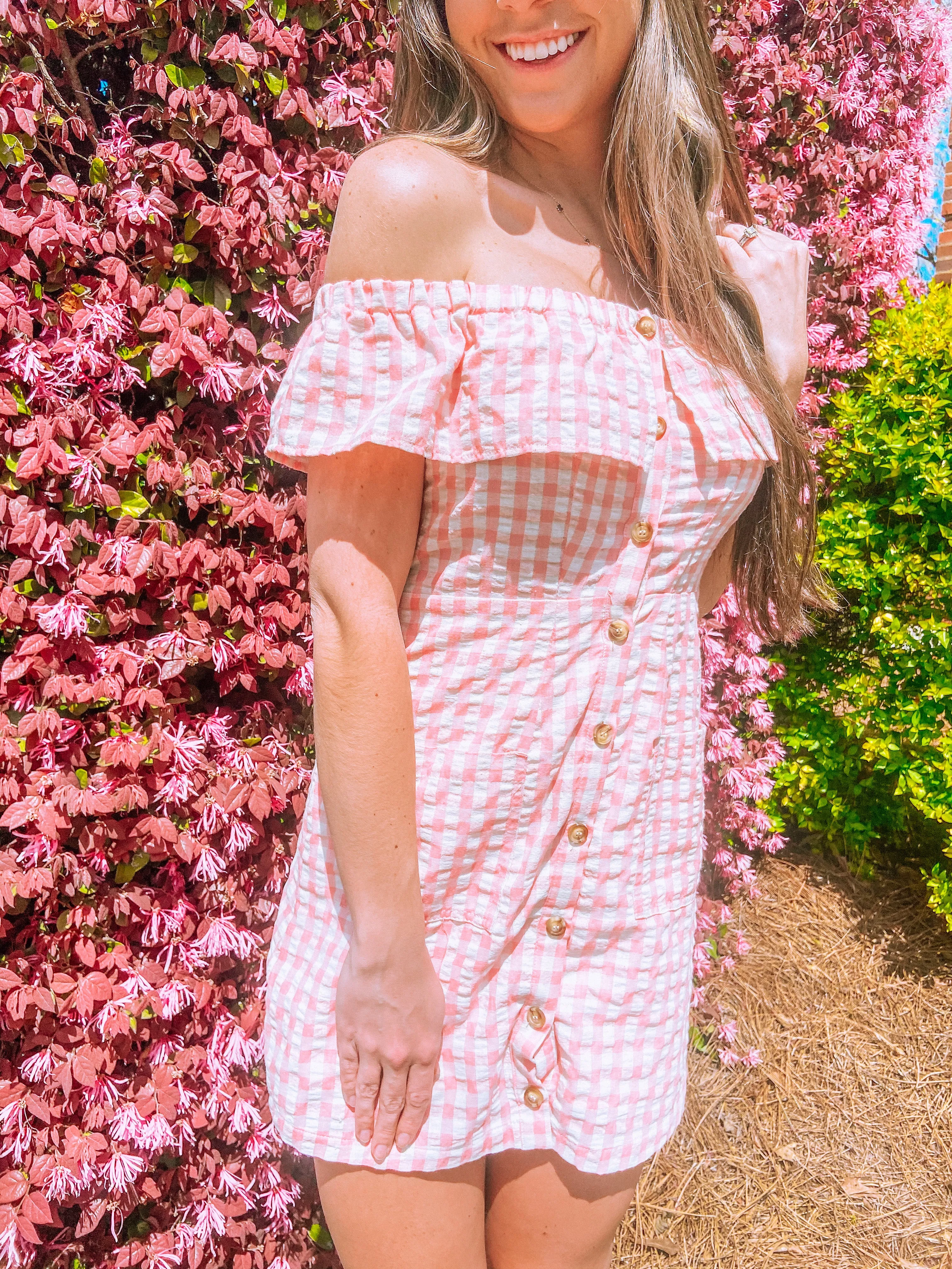 Pink Checkered Dress