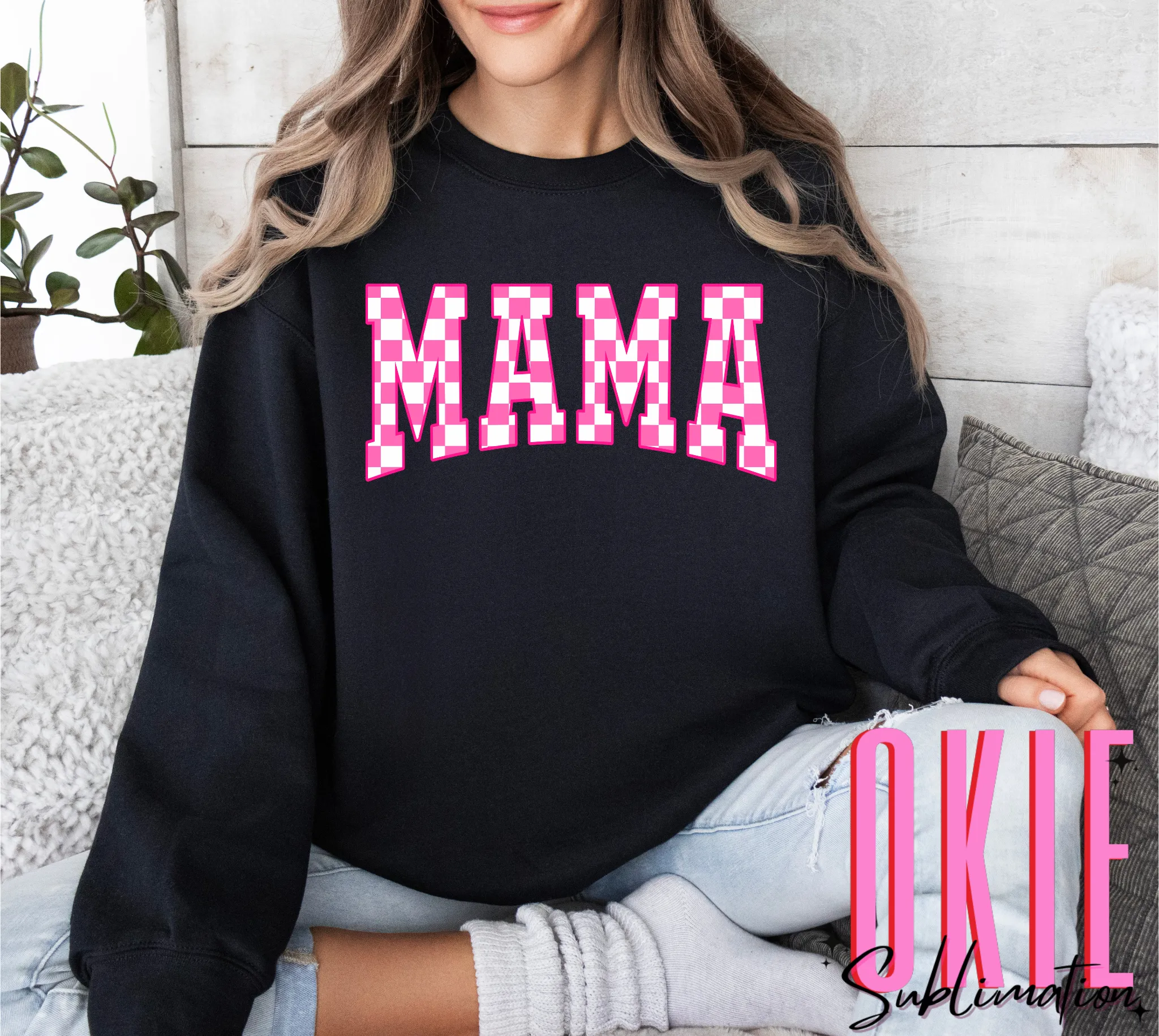 PINK CHECKERED MAMA