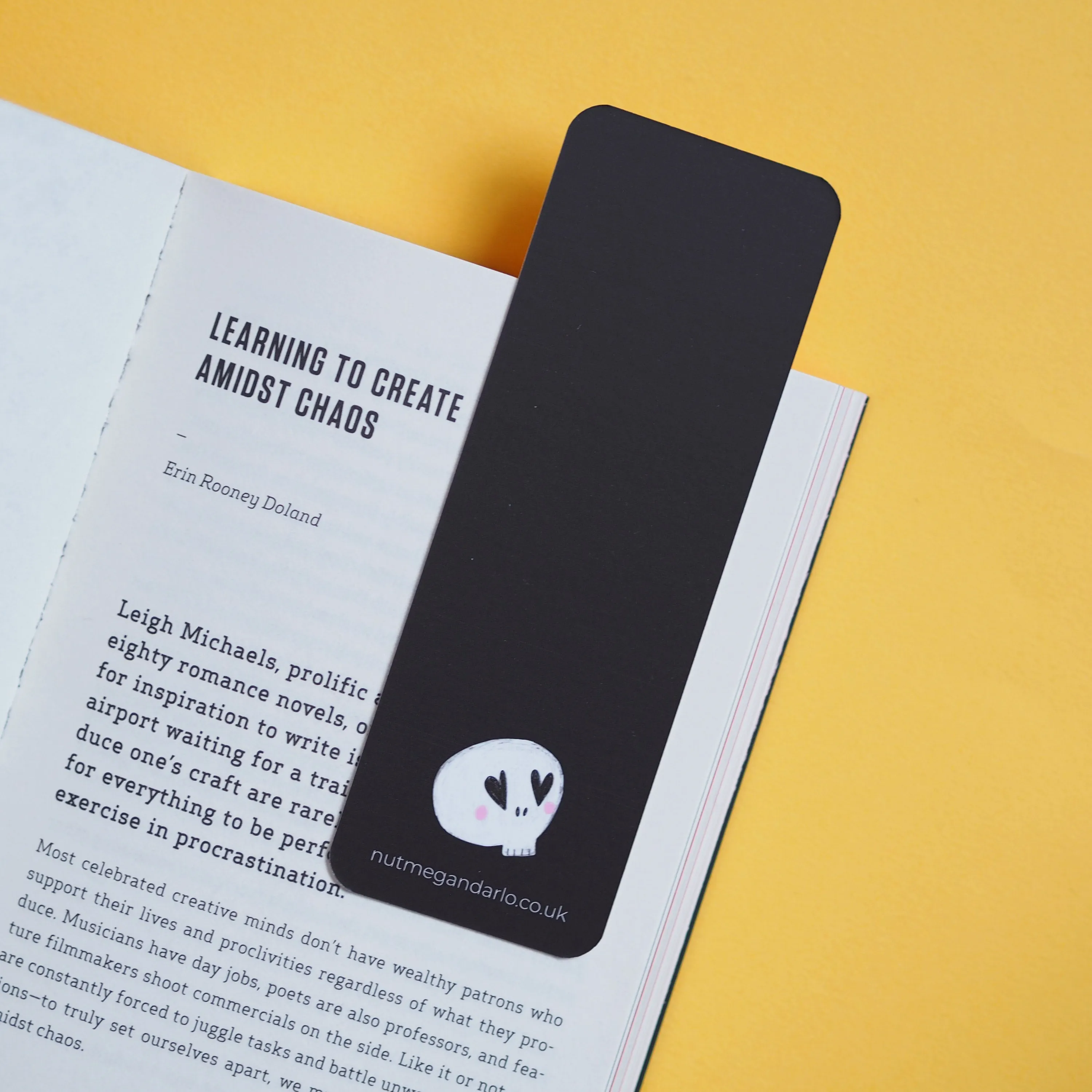 Pink Halloween Bookmark