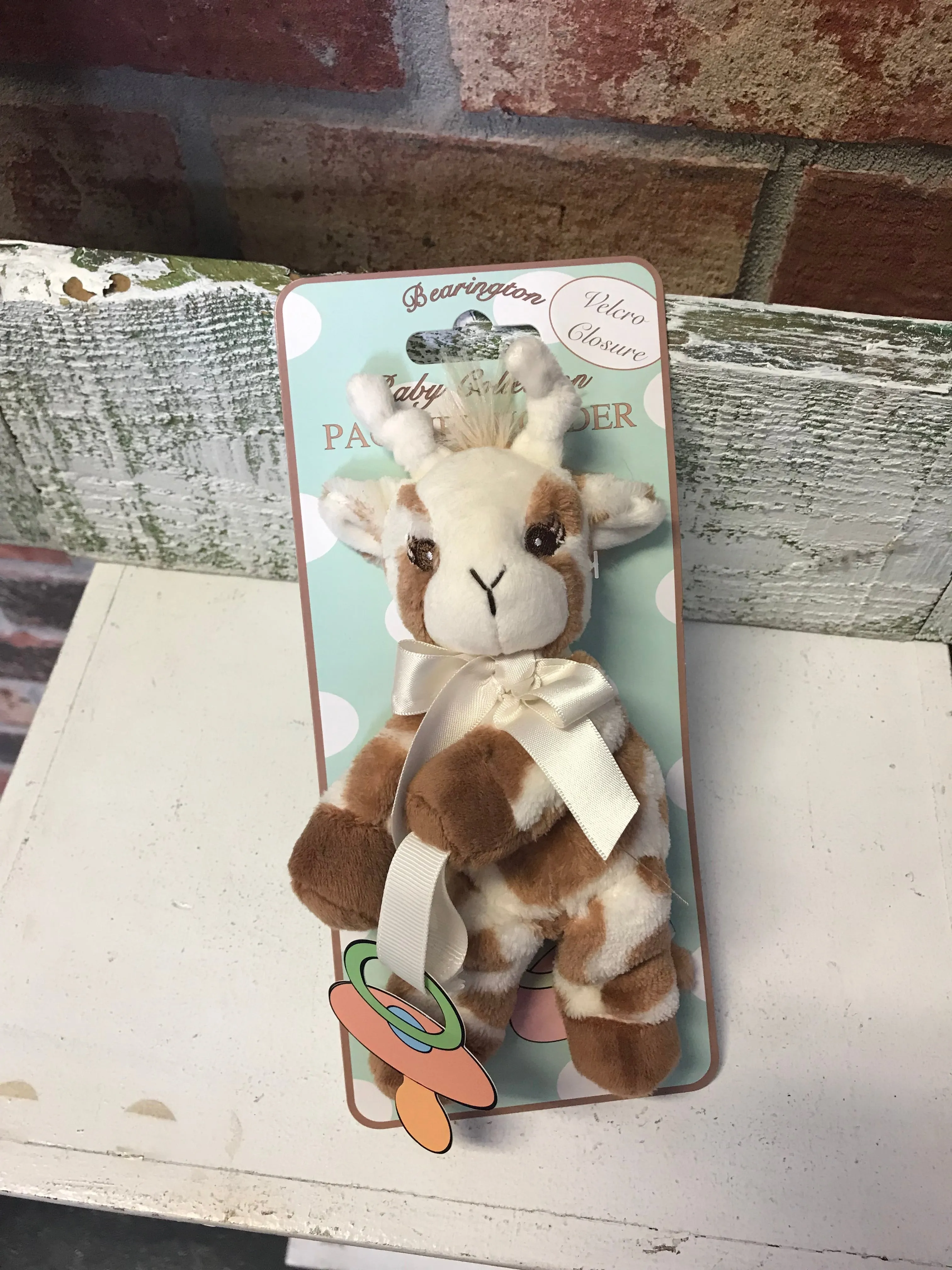 Plush Velcro Pacifier Holder