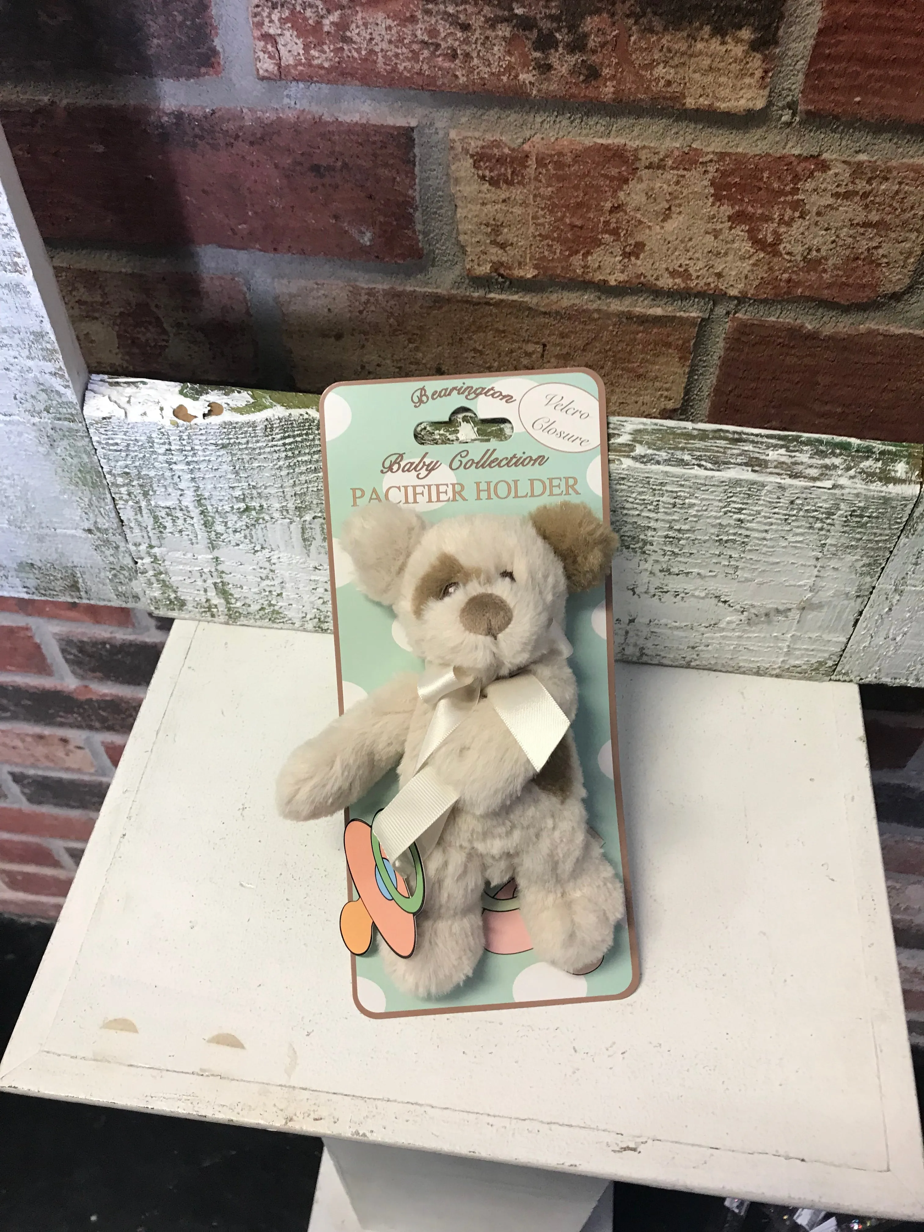 Plush Velcro Pacifier Holder