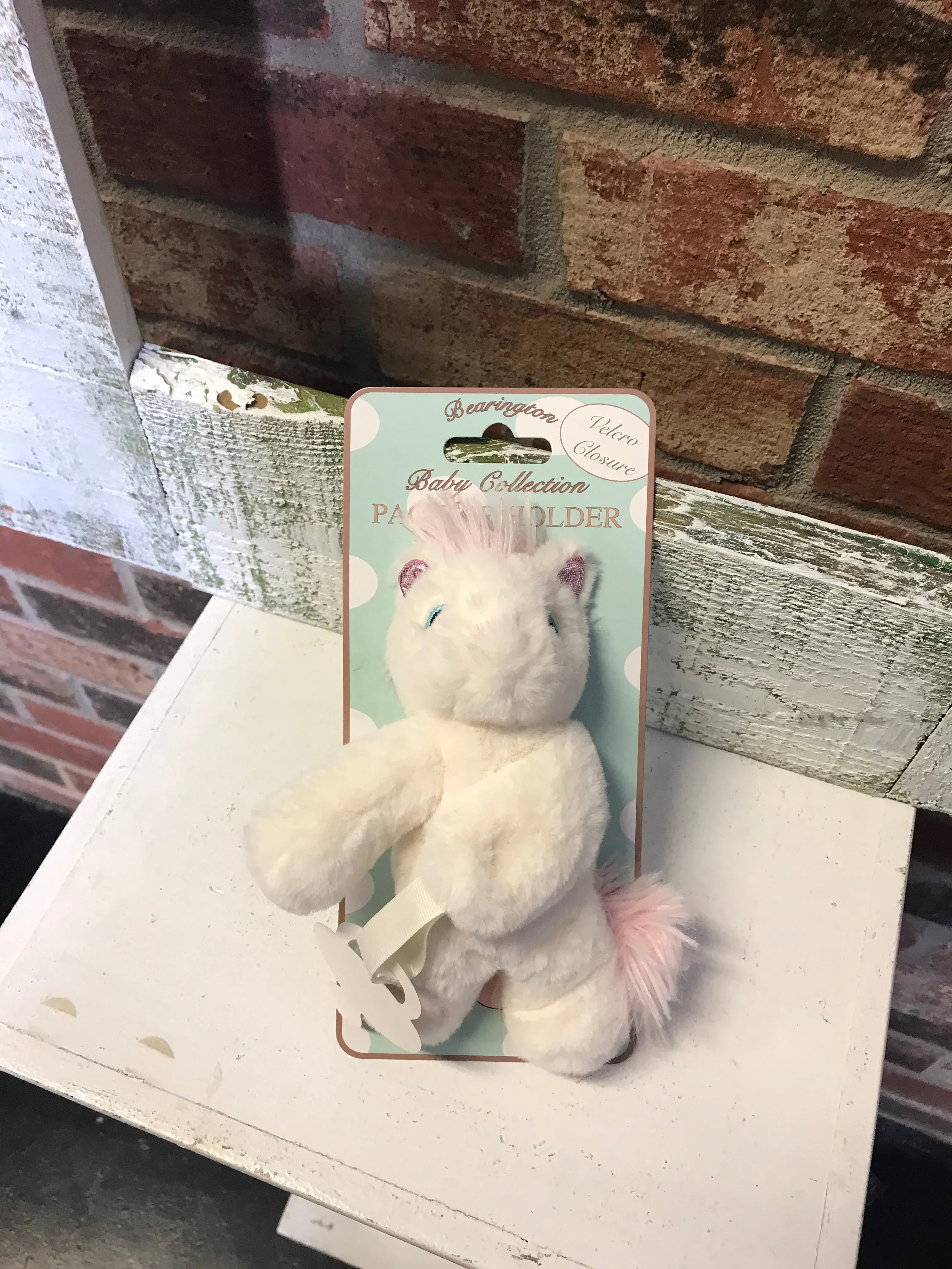 Plush Velcro Pacifier Holder