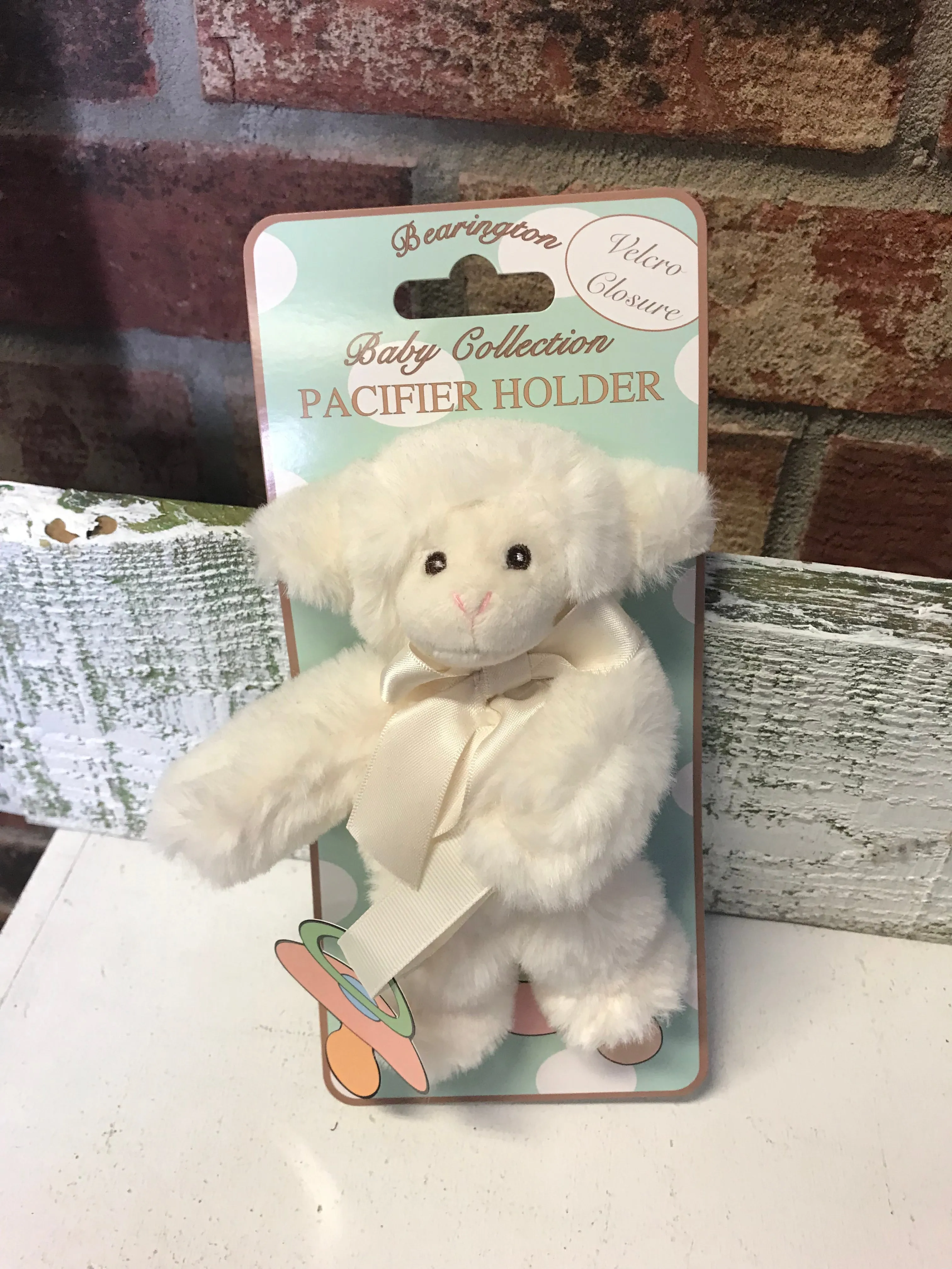 Plush Velcro Pacifier Holder