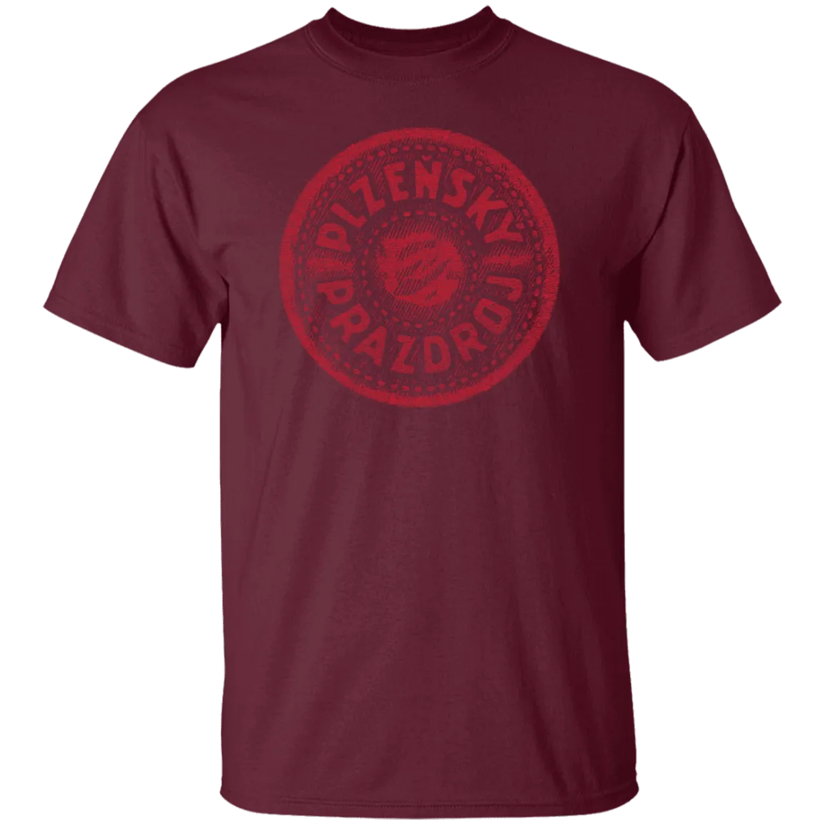 Plzensky Prazdroj Pilsner Urquell Vintage T-shist Worn Label Pattern