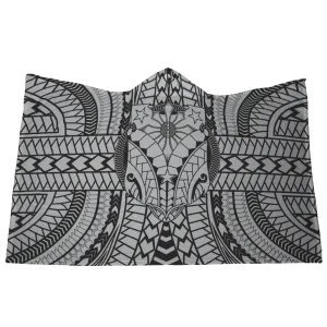 Polynesian Tattoo Hooded Blanket
