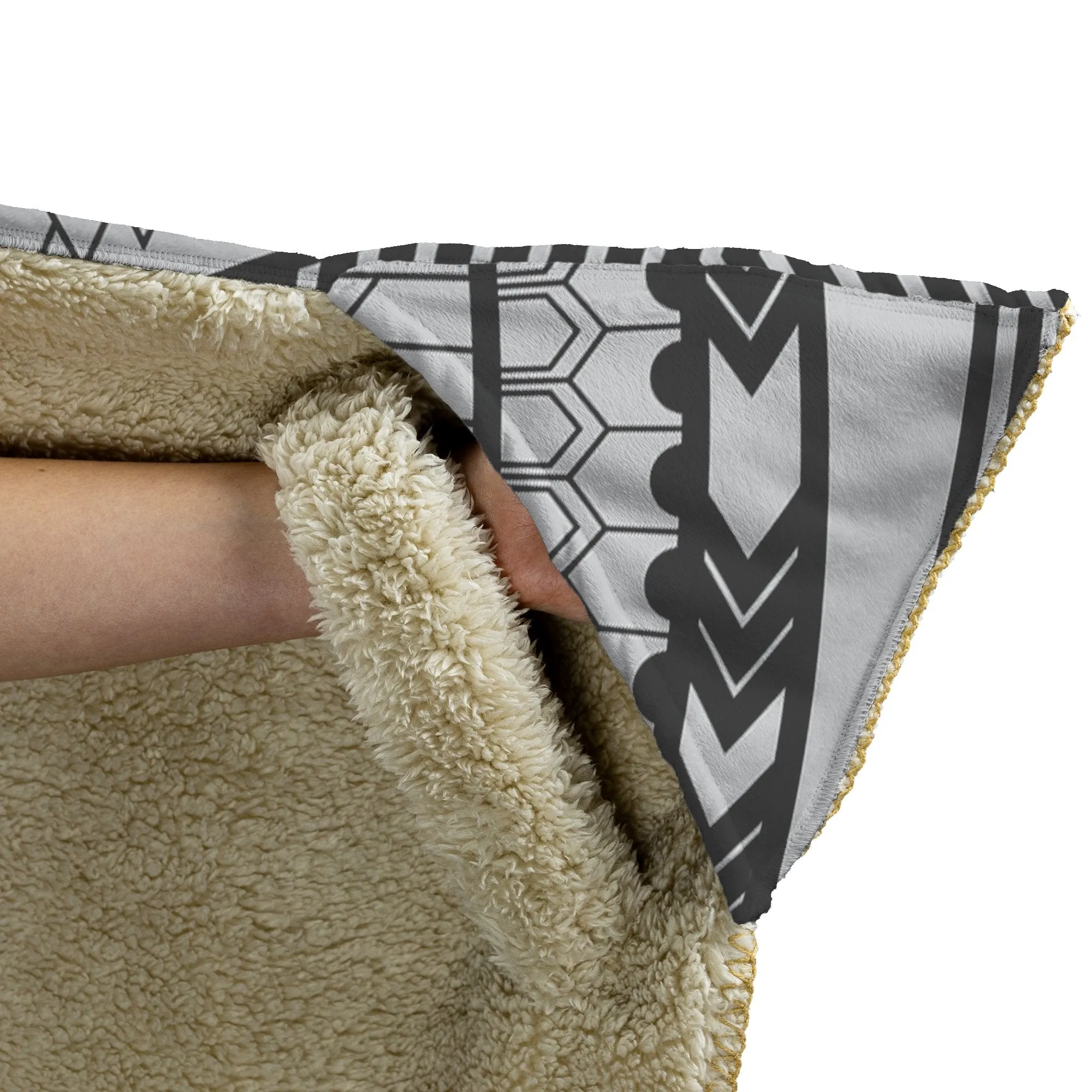 Polynesian Tattoo Hooded Blanket