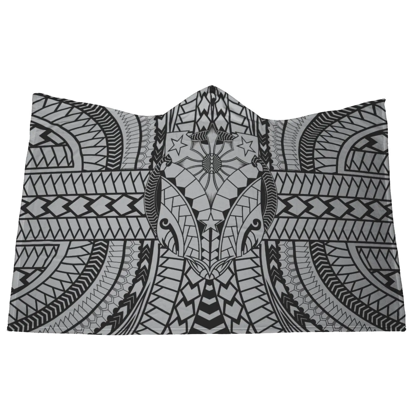 Polynesian Tattoo Hooded Blanket