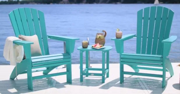 POLYWOOD Nautical Curveback Adirondack Chair