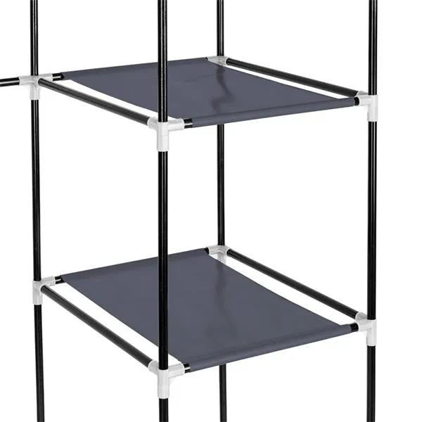 Portable Clothes Closet Organizer, Gray