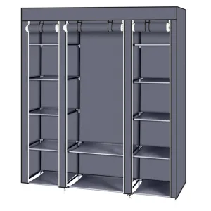 Portable Clothes Closet Organizer, Gray