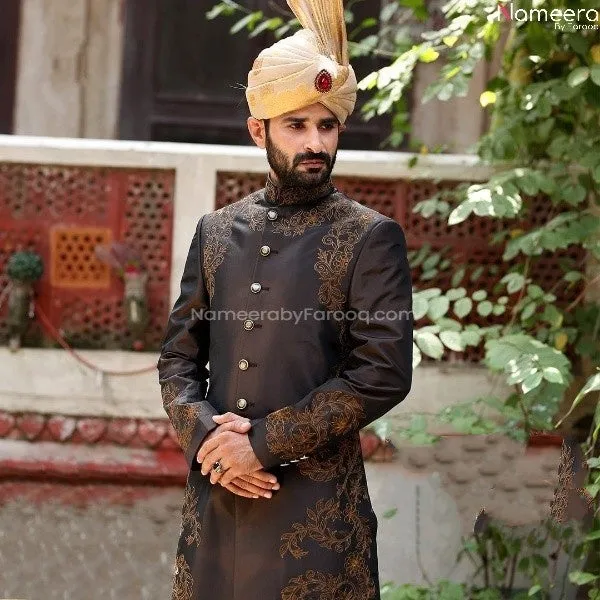 Printed Pakistani Sherwani for Groom online 2021 #GR29