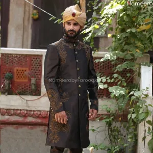 Printed Pakistani Sherwani for Groom online 2021 #GR29