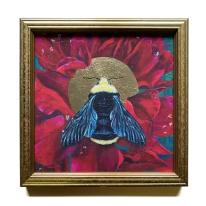 "Flow" Bumblebee Embellished Print