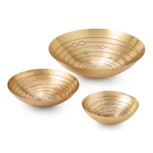 Radar Bowls Brass - Set of 3
