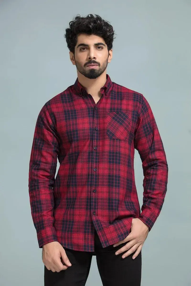 Red Box Check Wooven Shirt