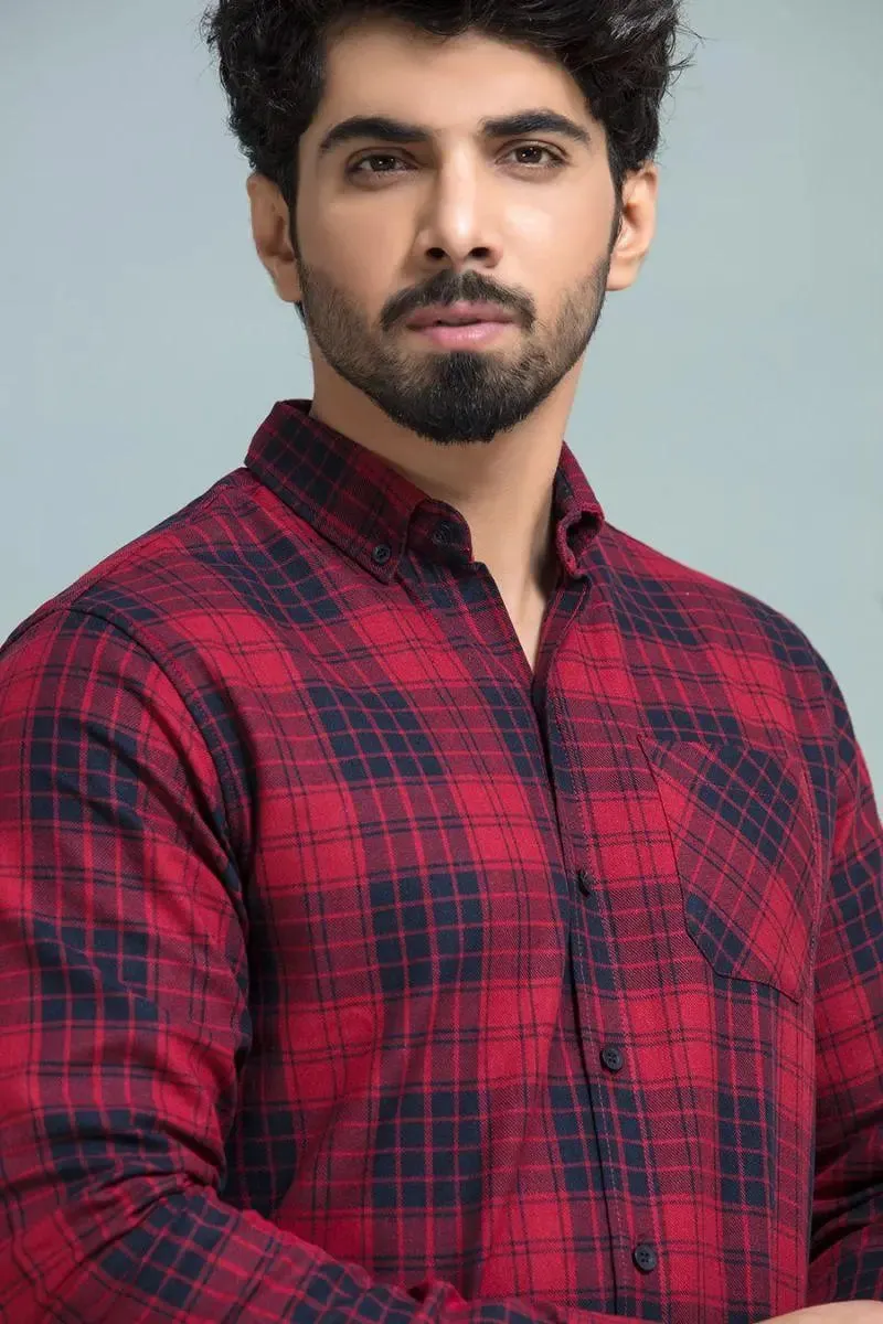 Red Box Check Wooven Shirt