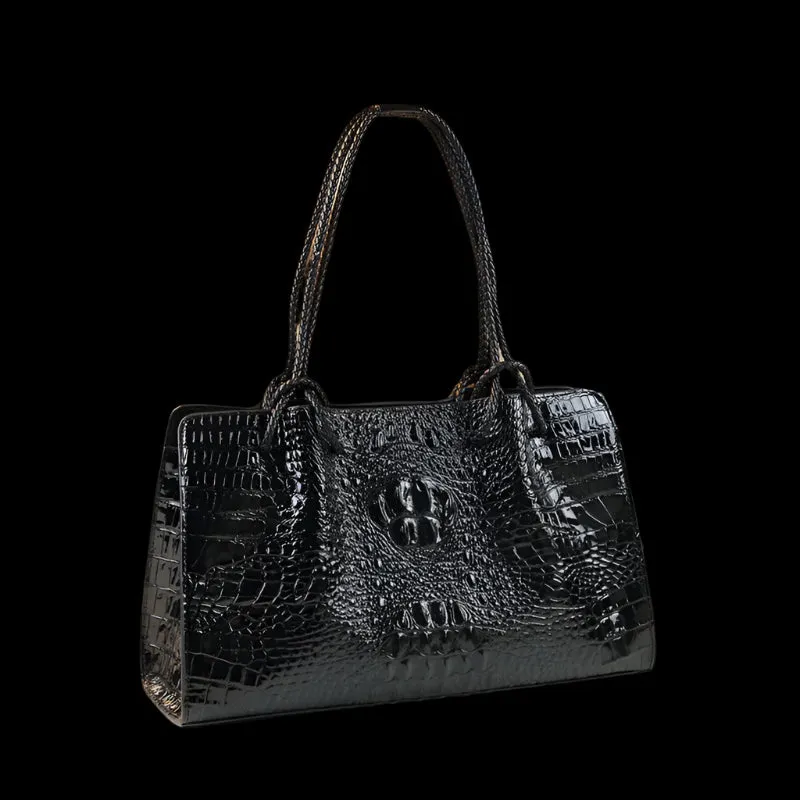 Red Crocodile Genuine Leather Handbags